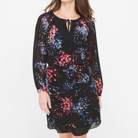 Long-Sleeve Floral Print Dress - Picture 1 of 4
